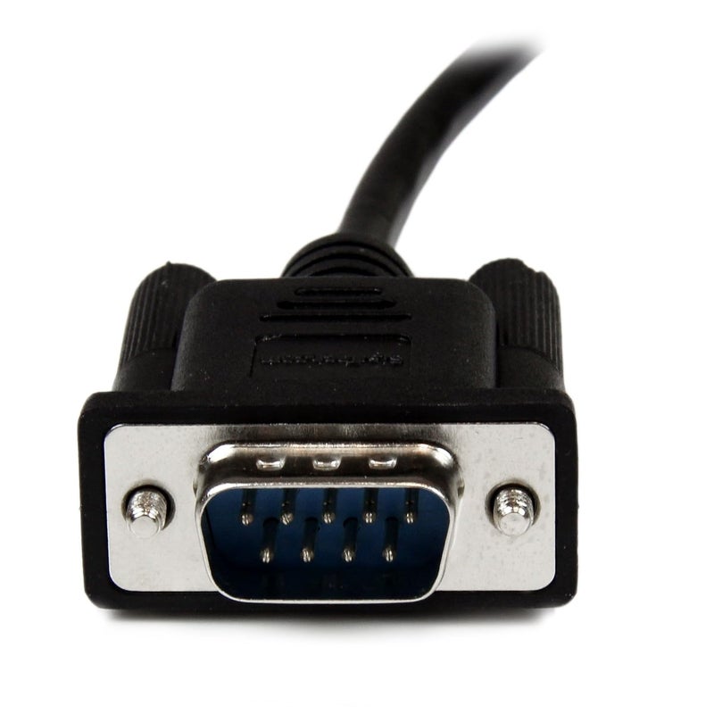 StarTechcom 1m Black DB9 RS232 Serial Null Modem Cable F/M - DB9 Male to Female - 9 pin Null Modem Cable - 1x DB9 (M), 1x DB9 (F), Black (SCNM9FM1MBK) - Image 5